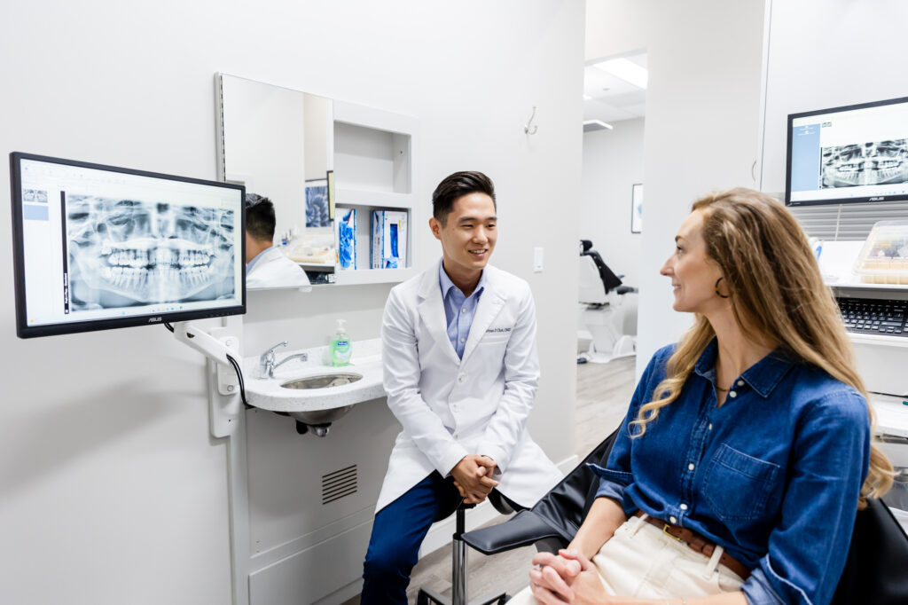 Dentist talking about sedation dentistry in Gainesville, VA.